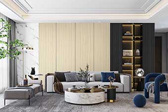 荆州轻奢风格-客厅