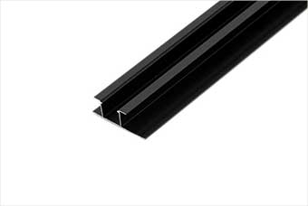 荆州航空纤维墙咔铝合金带灯中条（哑黑氧化）