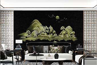 荆州森佰汇航空纤维墙咔（湖光山色）